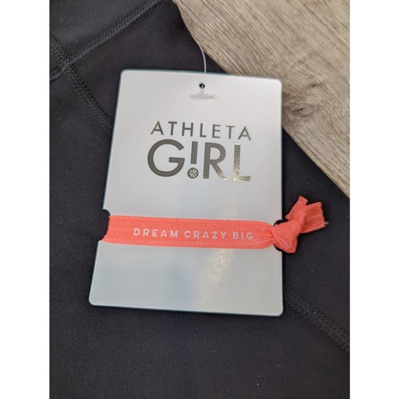 NWT Athleta Girl Fitted Mid Rise Waist Capri Leggings XL Girls Black MSRP $49 - Picture 6 of 8